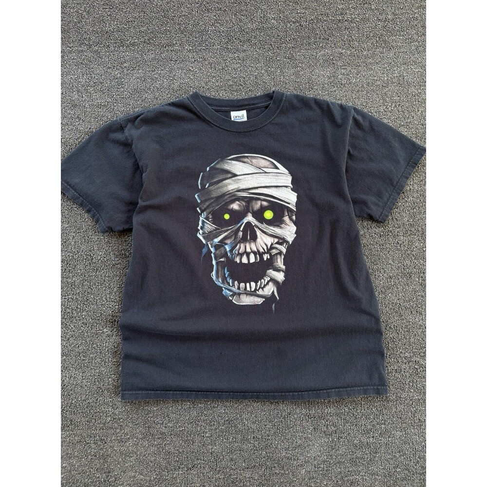 Vtg Iron Maiden Eddie Mummy Graphic Anvil Heavy Metal Band Shirt Large